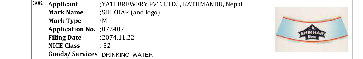 Original bulletin entry for SHIKHAR (and logo)