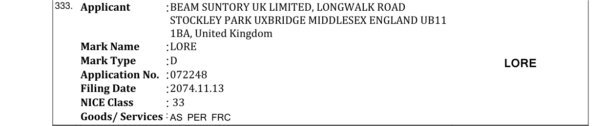 Original bulletin entry for LORE
