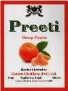 PREETI ORANGE FLAVOUR (and logo) trademark logo