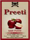 PREETI APPLE FLAVOUR (and logo) trademark logo