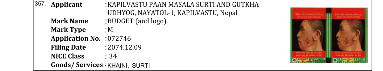 Original bulletin entry for BUDGET (and logo)