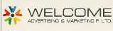 WELCOME ADVERTISING & MARKETING (and logo) trademark logo