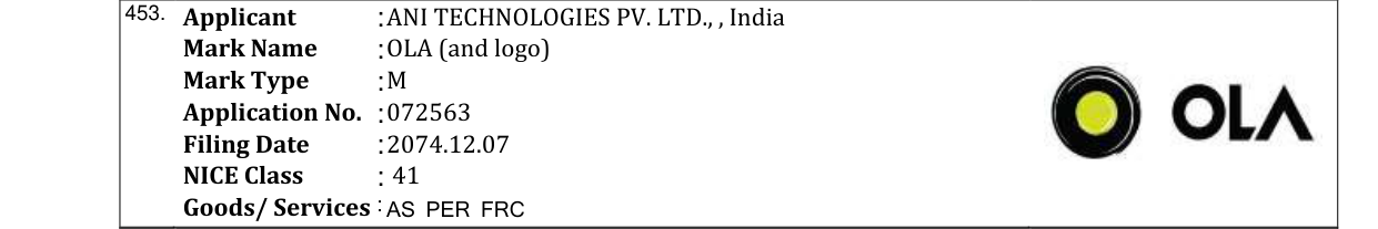 Original bulletin entry for OLA (and logo)