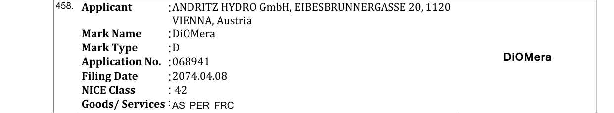 Original bulletin entry for DiOMera