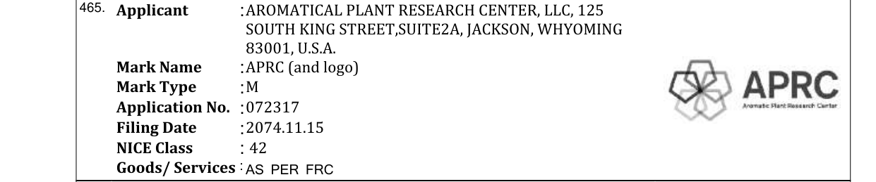 Original bulletin entry for APRC (and logo)