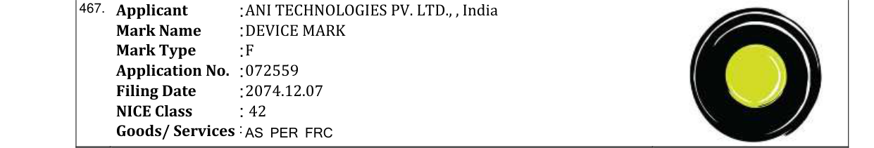 Original bulletin entry for DEVICE MARK