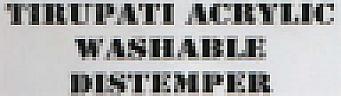 TIRUPATI ACRYLIC WASHABLE DISTEMPER (and logo) trademark logo