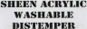 SHEEN ACRYLIC WASHABLE DISTEMPER (and logo) trademark logo