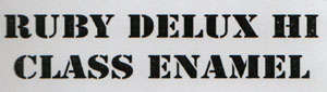 RUBY DELUX HI CLASS ENAMEL (and logo) trademark logo