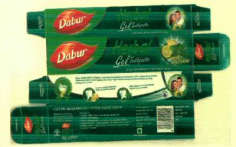 DABUR HERBAL GEL TOOTHPASTE CARTON (and logo) trademark logo