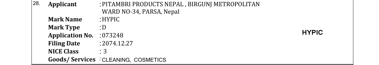 Original bulletin entry for HYPIC
