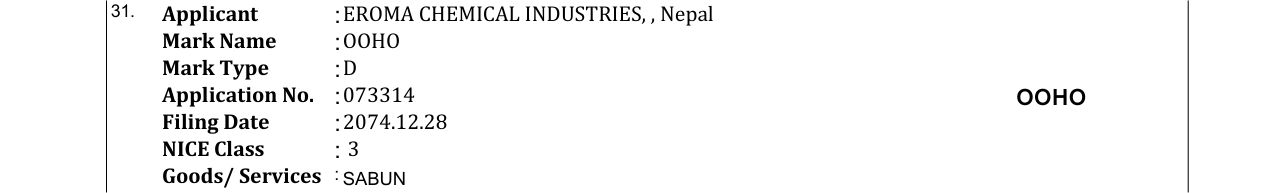 Original bulletin entry for OOHO