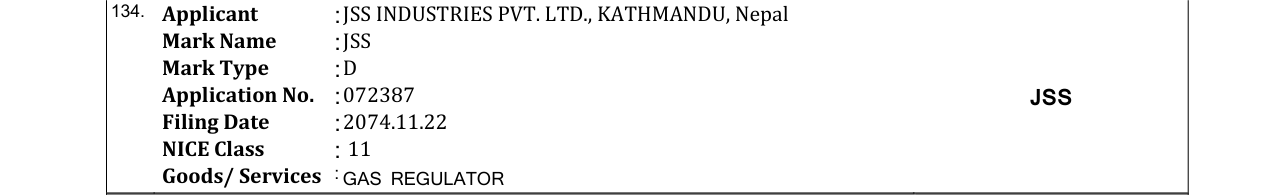 Original bulletin entry for JSS