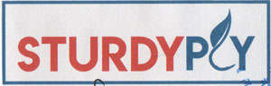 STURDY PLYWOOD (and logo) trademark logo