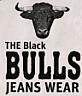 THE BLACK BULLS JEANS WEAR (and logo) trademark logo