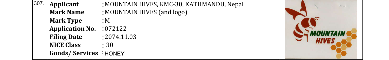 Original bulletin entry for MOUNTAIN HIVES (and logo)