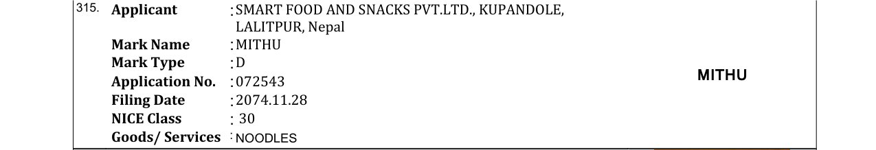 Original bulletin entry for MITHU