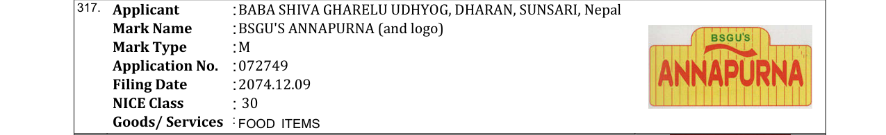Original bulletin entry for BSGU'S ANNAPURNA (and logo)