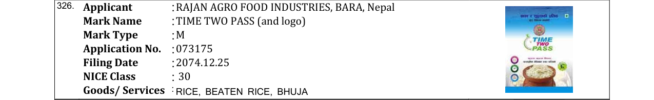Original bulletin entry for TIME TWO PASS (and logo)