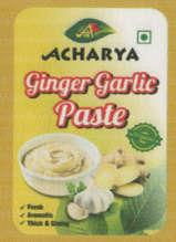 ACHARYA GINGERGARLIC PASTE (and logo) trademark logo