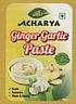 ACHARYA GINGERGARLIC PASTE (and logo) trademark logo