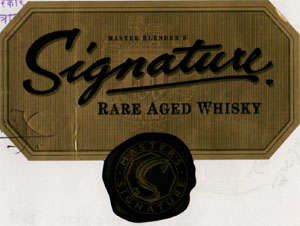 SIGNATURE RARE AGED WHISKY (and logo) trademark logo
