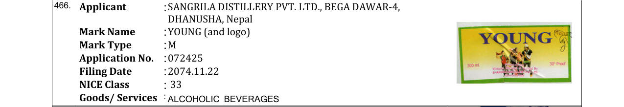 Original bulletin entry for YOUNG (and logo)