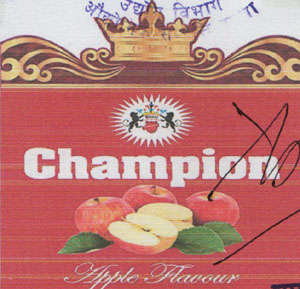 CHAMPION APPLE FLAVOUR (and logo) trademark logo