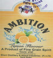 AMBITION LEMON FLAVOR (and logo) trademark logo
