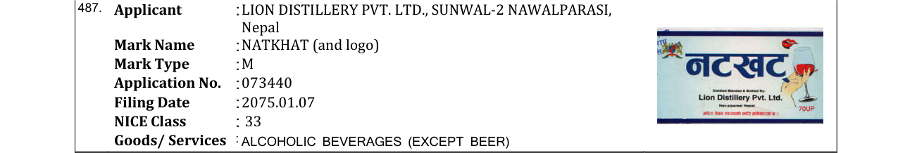 Original bulletin entry for NATKHAT (and logo)