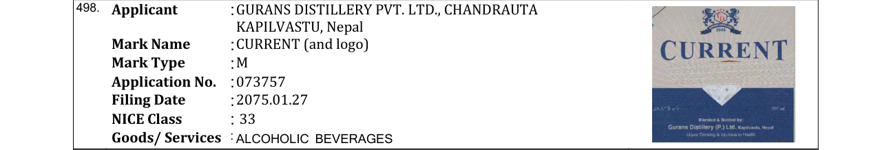 Original bulletin entry for CURRENT (and logo)