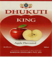 DHUKUTI KING APPLE FLAVOURED (and logo) trademark logo
