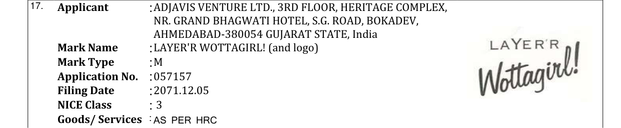 Original bulletin entry for LAYER'R WOTTAGIRL! (and logo)