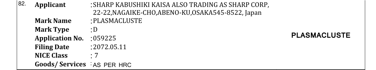 Original bulletin entry for PLASMACLUSTE
