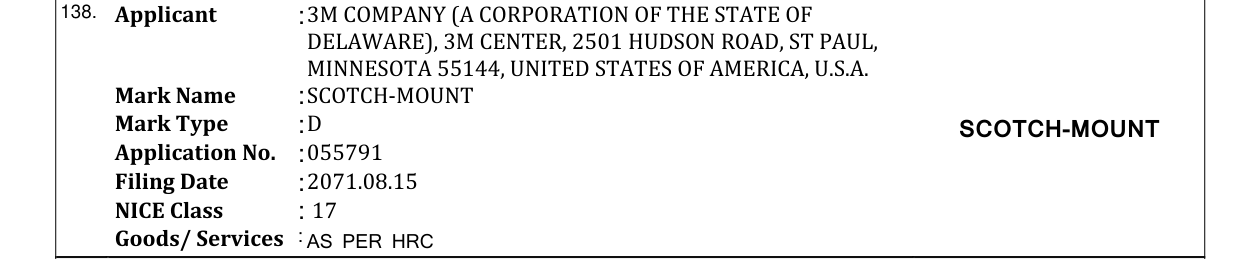 Original bulletin entry for SCOTCH-MOUNT
