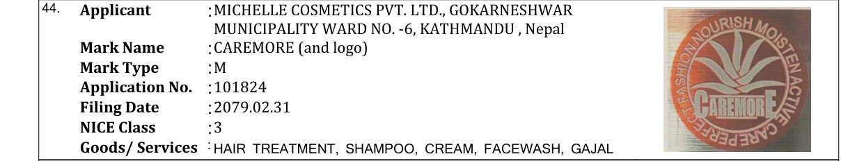 Original bulletin entry for CAREMORE (and logo)