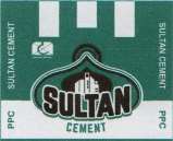 SULTAN CEMENT (and logo) trademark logo