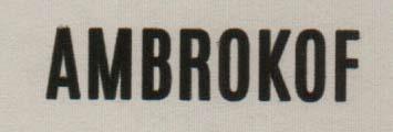 AMBROKOF (and logo) trademark logo
