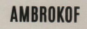 AMBROKOF (and logo) trademark logo