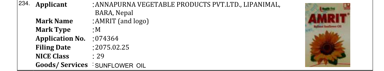 Original bulletin entry for AMRIT (and logo)
