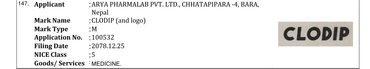 Original bulletin entry for CLODIP (and logo)