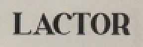 LACTOR (and logo) trademark logo