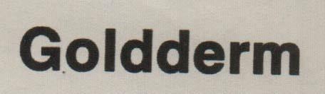 GOLDDERM (and logo) trademark logo