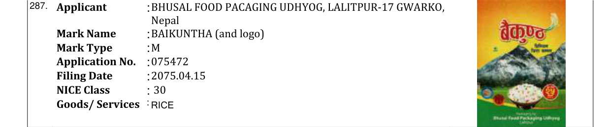 Original bulletin entry for BAIKUNTHA (and logo)