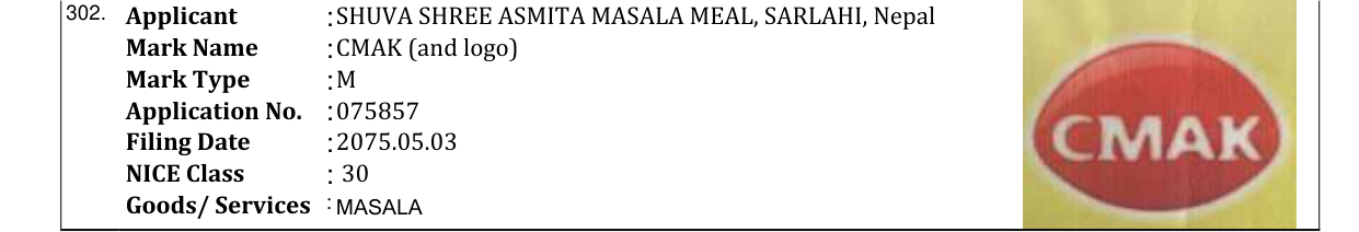 Original bulletin entry for CMAK (and logo)