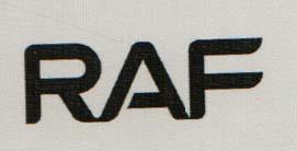 RAF (and logo) trademark logo