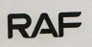 RAF (and logo) trademark logo
