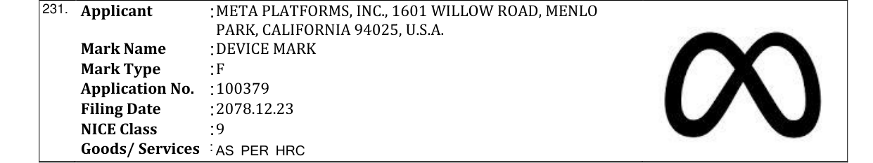 Original bulletin entry for DEVICE MARK