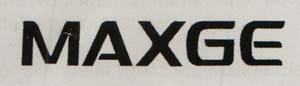 MAXGE (and logo) trademark logo