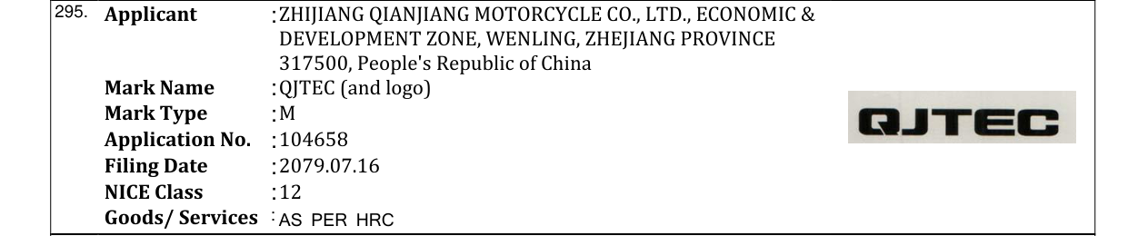 Original bulletin entry for QJTEC (and logo)